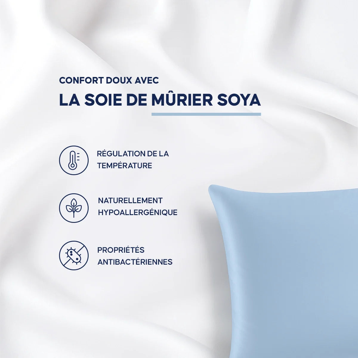 Housse d’Oreiller en Soie Naturelle Pillow Cozy